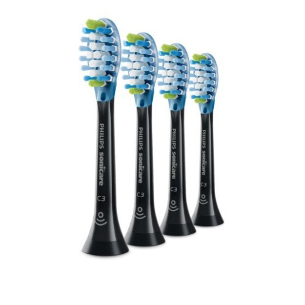 Philips Sonicare C3 Premium Plaque Defence HX9044/88 Sonic Dantų &scaron;epetėlio galvutės, Juoda