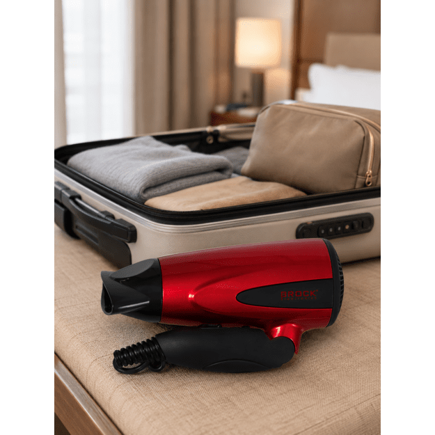 Brock HD 8501 RD Hair Dryer 1600W, Red