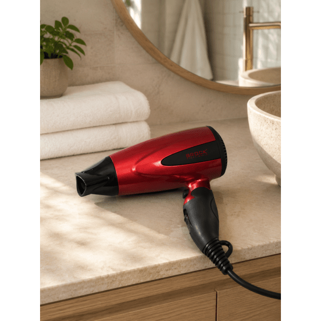Brock HD 8501 RD Hair Dryer 1600W, Red