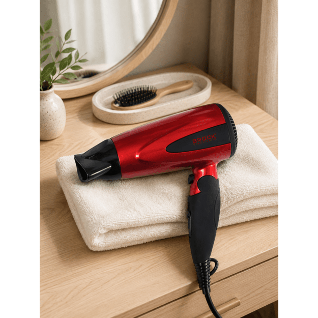 Brock HD 8501 RD Hair Dryer 1600W, Red