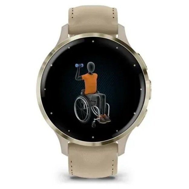 Garmin 010-02785-55 smartwatch / sport watch 3.05 cm (1.2 ) AMOLED 41 mm Digital 390 x 390 pixels Touchscreen Gold Wi-Fi GPS