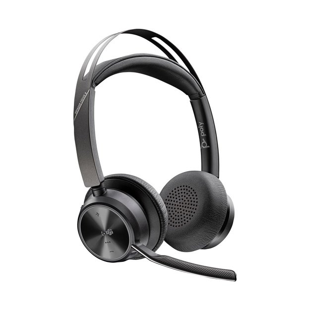 Poly Voyager Focus 2-M USB-C-C Headset USB-C/A Adapter Charging Stand