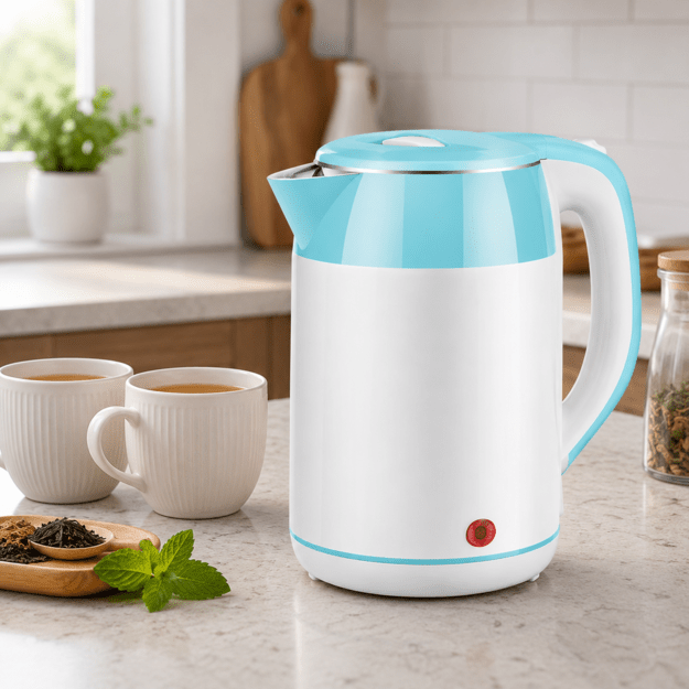 Brock WK 5521 WH Kettle With 360 Degree Base 1,8L 1500W White/Blue