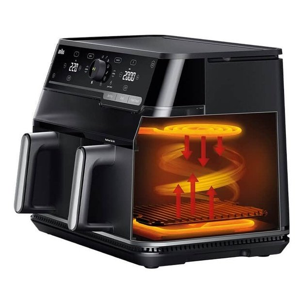 Braun TwinCook 5 Double 10 L Stand-alone 2800 W Hot air fryer Black