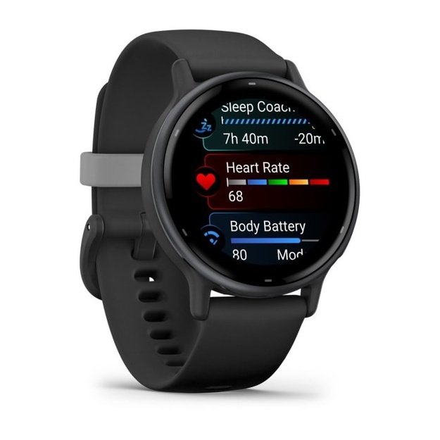 Garmin Vivoactive 5 3.05 cm (1.2 ) AMOLED Digital 390 x 390 pixels Touchscreen Black Wi-Fi GPS (satellite)