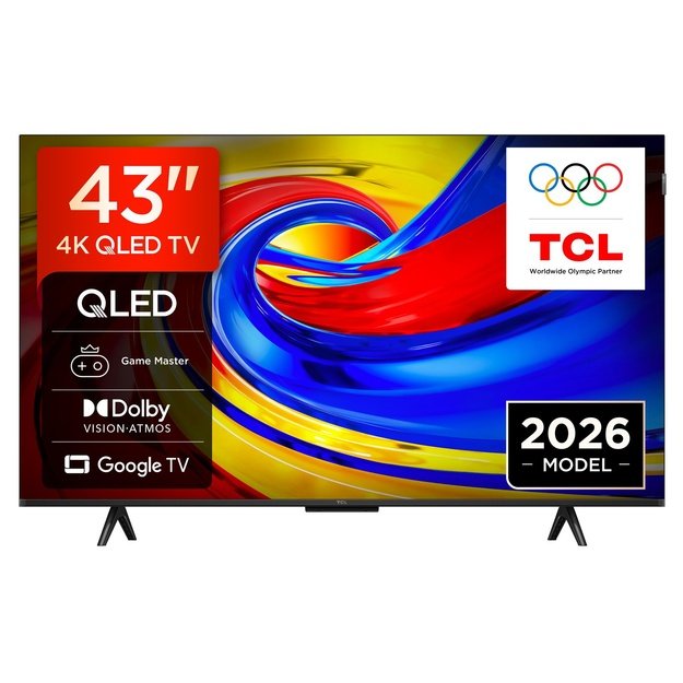 TCL P7L 43P7L TV 109.2 cm (43 ) 4K Ultra HD Smart TV Wi-Fi Black 400 cd/m&sup2;