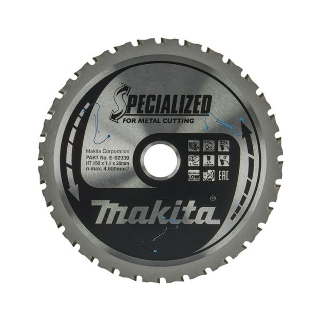 Metalo pjovimo diskas MAKITA HM 150x20mm 32T 0&deg; E-02939