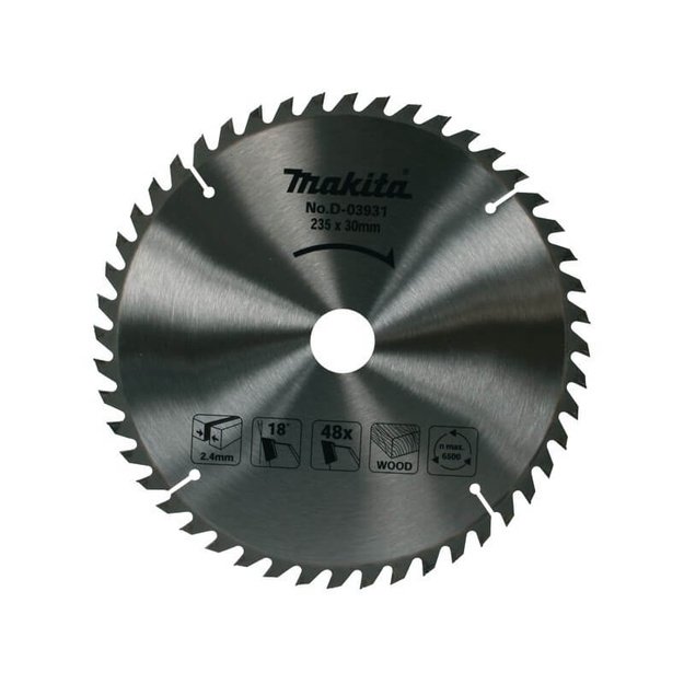 Pjovimo diskas MAKITA 235x30x2,4mm 48T 15&deg;