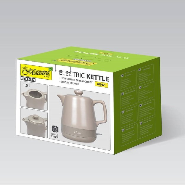 Ceramic kettle 1,0l 1200W MR-071-BEIGE MAESTRO