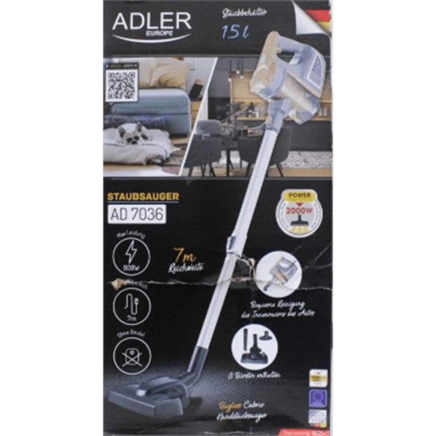 SALE OUT. | Adler | Vacuum Cleaner | AD 7036 | Corded operating | Handstick and Handheld | 800 W | - V | Operating radius 7 m | 