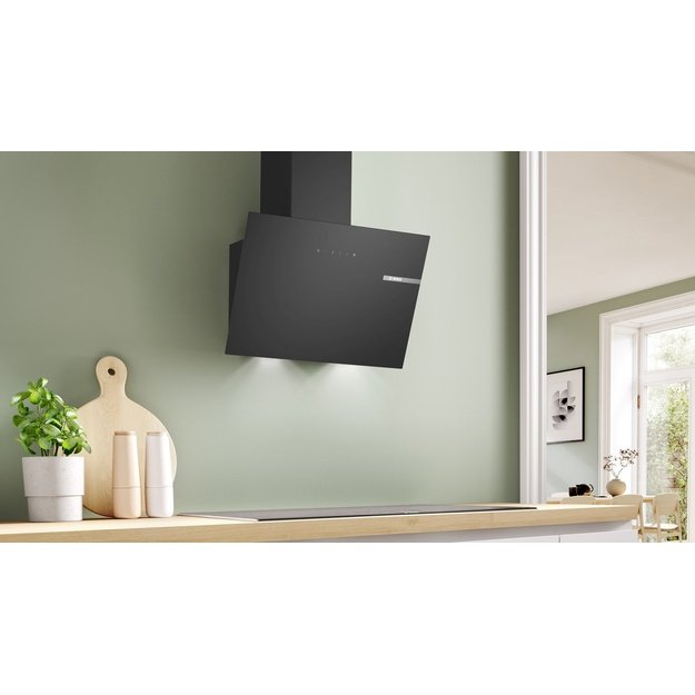 Bosch Serie 2 DWK65DK60 cooker hood Wall-mounted Black 430 m&sup3;/h A