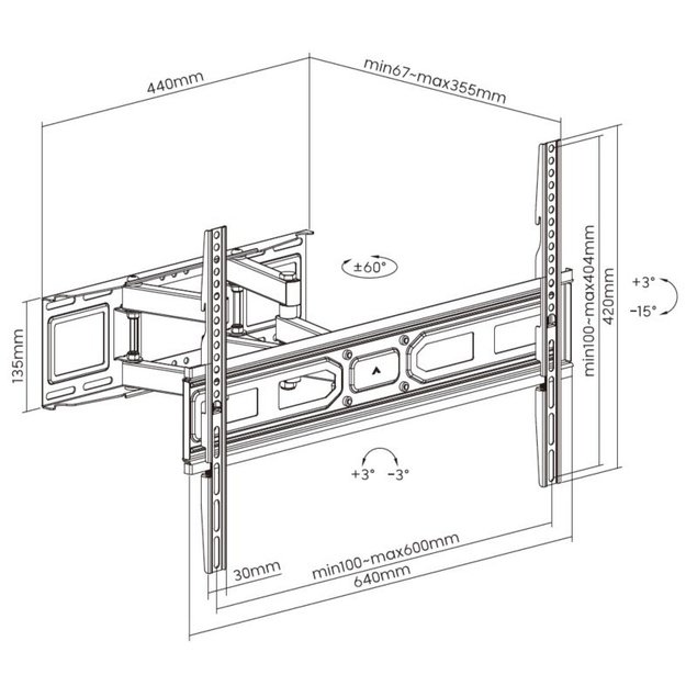 Equip 37 -80  Full Motion TV Mount Bracket