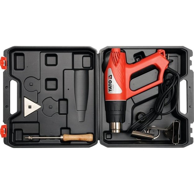 Yato YT-82291 heat gun Hot air gun 500 l/min 550 &deg;C 2000 W Black, Red