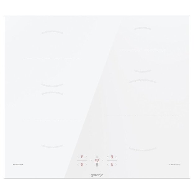 Gorenje | Hob | GI6401WSC | Induction | Number of burners/cooking zones 4 | Touch | Timer | White | Display