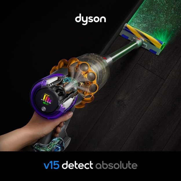 Dyson V15 Detect Absolute (2026) Gelb/Lila 660W