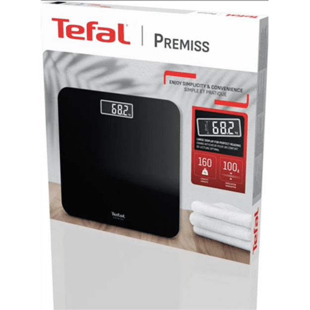 TEFAL | Premiss PP1800V0 | Bathroom Scale | Maximum weight (capacity) 160 | Accuracy 100 g | Black