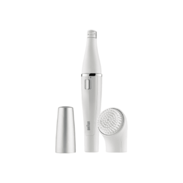 Braun Face Facial Epilator and Brush | SE810 | Number of power levels 1 | Wet & Dry | White/Silver