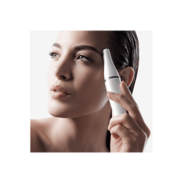 Braun Face Facial Epilator and Brush | SE810 | Number of power levels 1 | Wet & Dry | White/Silver