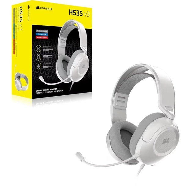 Corsair HS35 v3 Headset Wired Head-band Gaming White