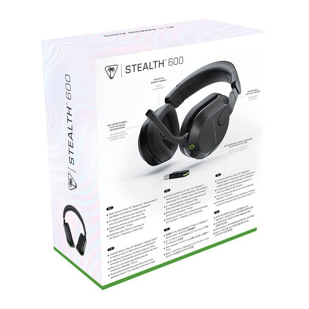 Turtle Beach Stealth 600 Black Wireless Multiplatform Gaming Headset with up to 80 hour Battery, 50mm Speakers and Bluetooth