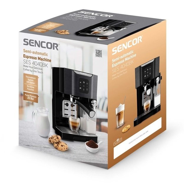 Sencor SES 4040BK Semi-auto Espresso machine 1.4 L