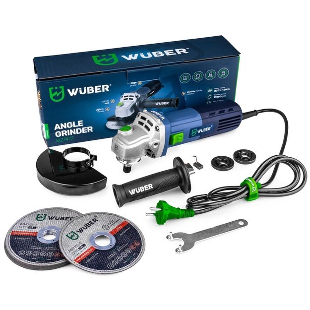 WUBER W27477 angle grinder 125mm 850W + 10 discs