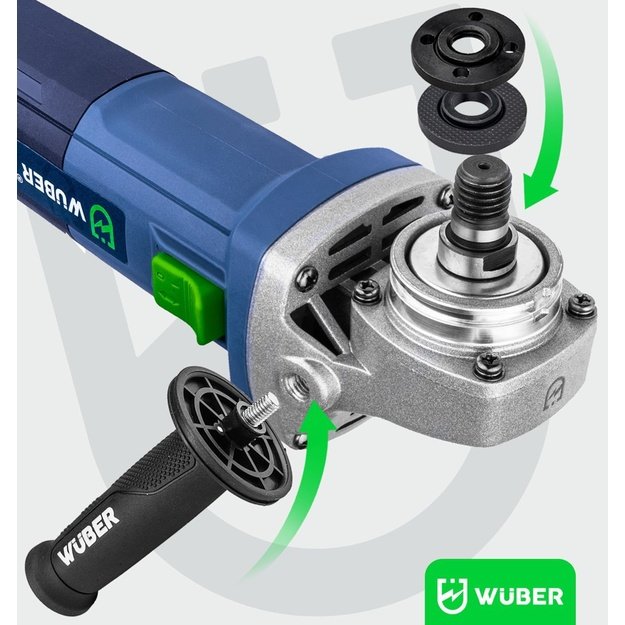 WUBER W27477 angle grinder 125mm 850W + 10 discs