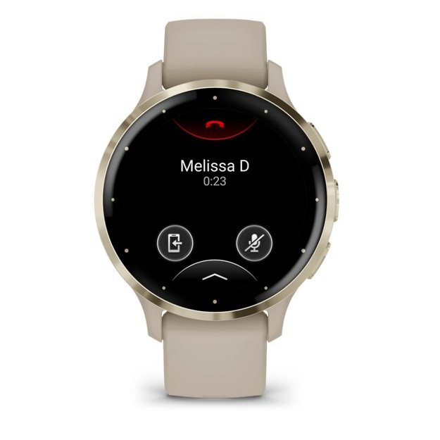 Garmin Venu 3S 3.05 cm (1.2 ) AMOLED 41 mm Digital 390 x 390 pixels Touchscreen Gold, Grey Wi-Fi GPS (satellite)
