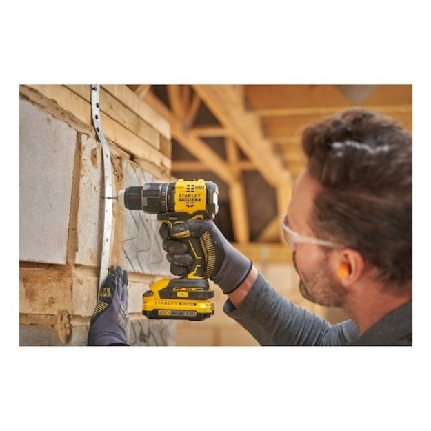 Stanley SFMCD716D2T-QW drill 1900 RPM Keyless Black, Yellow