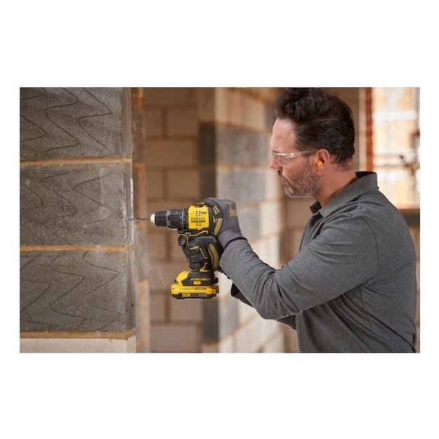 Stanley SFMCD716D2T-QW drill 1900 RPM Keyless Black, Yellow