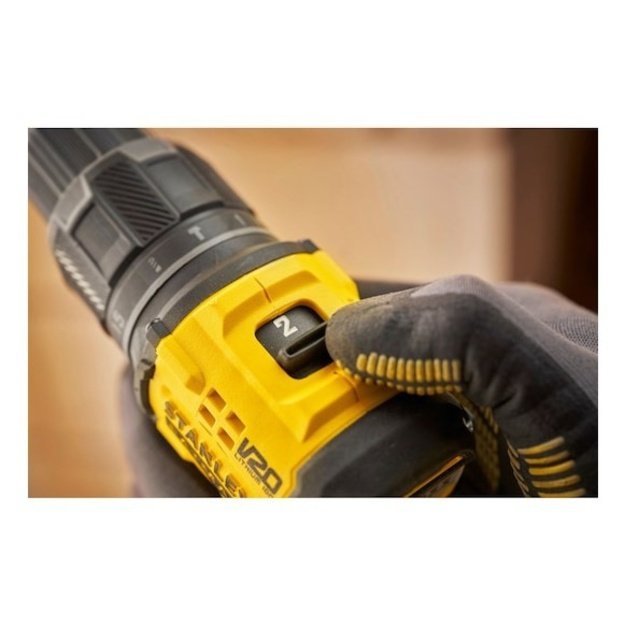 Stanley SFMCD716D2T-QW drill 1900 RPM Keyless Black, Yellow