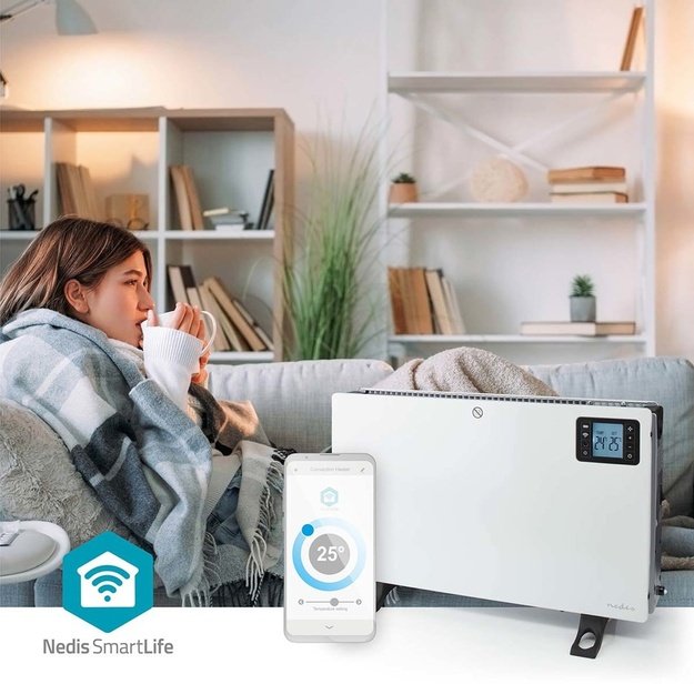 Nedis HTCO50WTW electric space heater Indoor White 2000 W Convector electric space heater