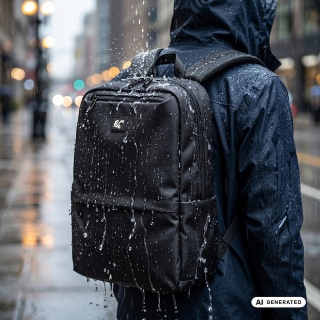 NanoRS Laptop Backpack, 15.6 , Black, 41x29x4, Waterproof RS202 B