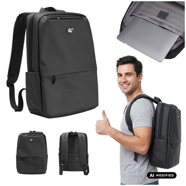 NanoRS Laptop Backpack, 15.6 , Black, 41x29x4, Waterproof RS202 B