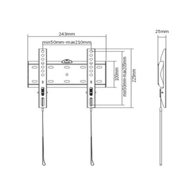 Gembird | Wall mount | WM-42F-01 | Fixed | 23-42   | Black