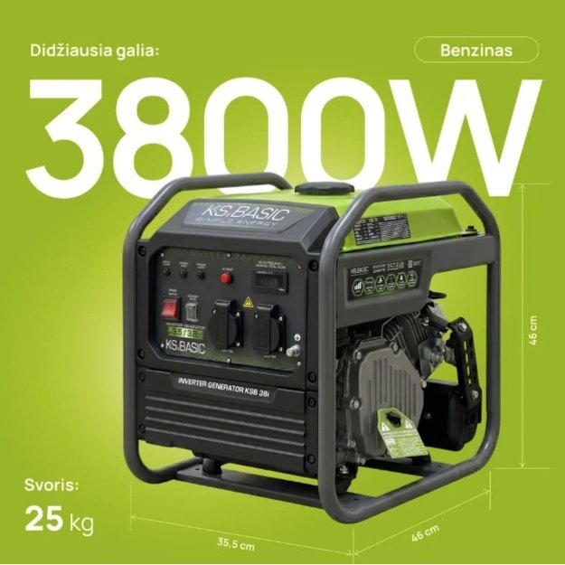 Inverterinis generatorius 3500W KSB 38i BASIC, KONNER  amp SOHNEN