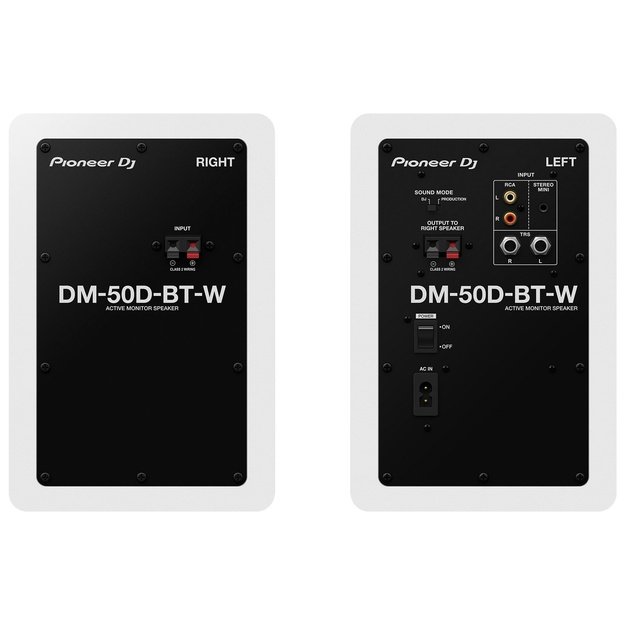 Pioneer DM-50D-BT-W Aktive Monitor-speaker 3.4 inch 25 W 1 pair 2-way White Wired & Wireless 50 W