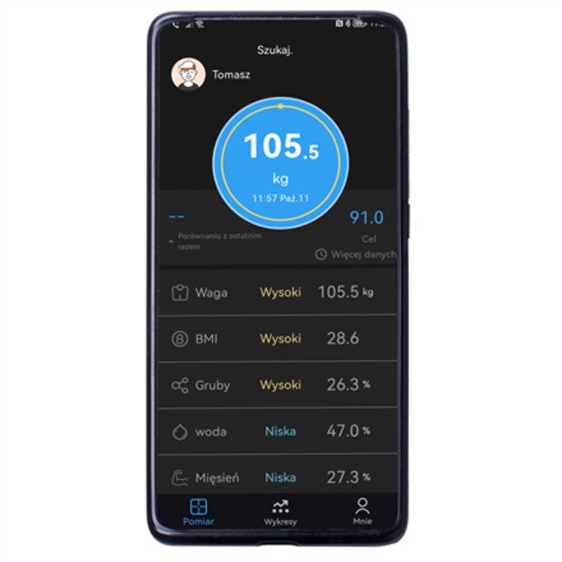 Adler | Smart Bathroom Scale | AD 8187 | Maximum weight (capacity) 180 kg | Accuracy 100 g | Body Mass Index (BMI) measuring | W 1