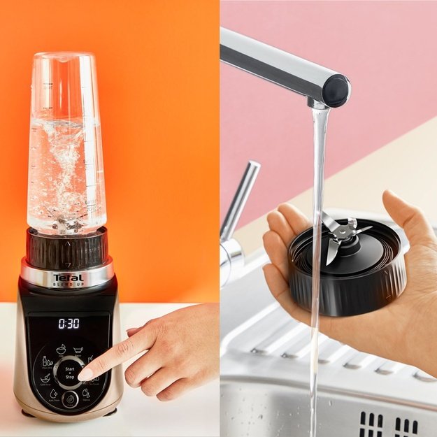 Tefal Blend Up BL190AF0 blender 0.85 L Tabletop blender 1000 W Beige, Black, Transparent