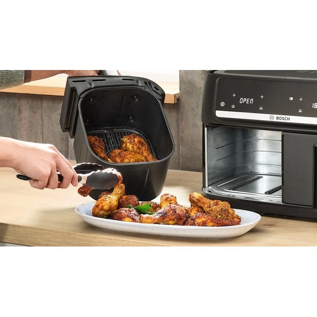 Bosch Serie 4 MAFD440B7 fryer Double 9 L 2500 W Hot air fryer Black