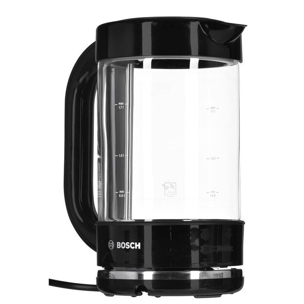 Bosch TWK70B03 electric kettle 1.7 L 2400 W Black, Transparent 3