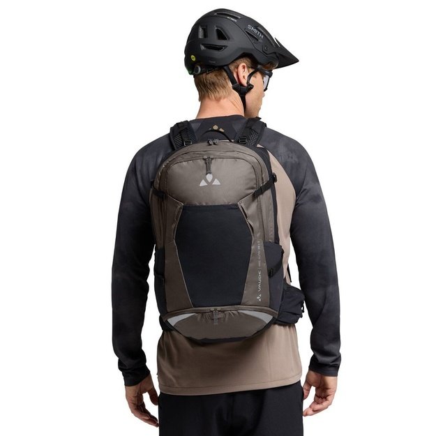 VAUDE Bike Alpin 28+5 backpack Sports backpack Black, Brown Polyamide, Polyurethane (PU), Polyester
