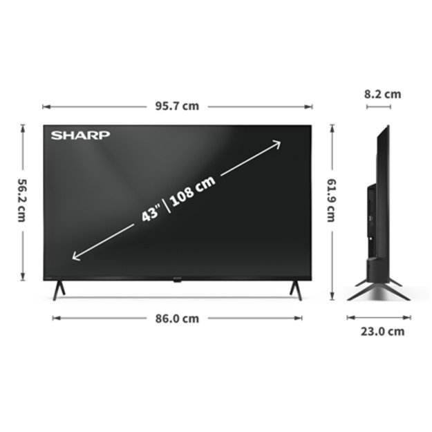 Sharp | 43HL4265E | 43 | Smart TV | Google TV | UHD | Black 3