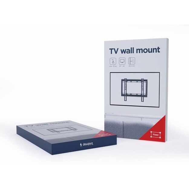 Gembird | Wall mount | WM-42F-04 | Fixed | 23-42   | Black 1