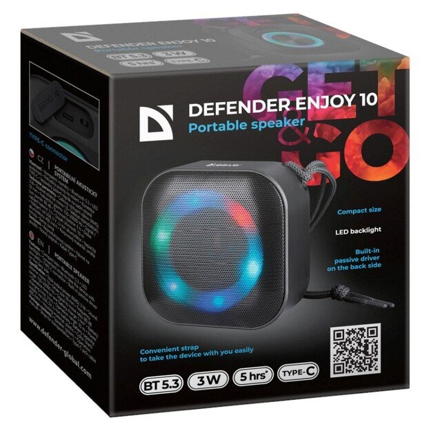BLUETOOTH SPEAKER DEFENDER ENJOY 10 3W CZARNY 4