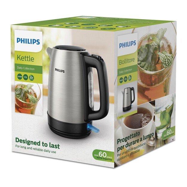 Philips Daily Collection HD9350/90 electric kettle 1.7 L 2200 W Stainless steel 1