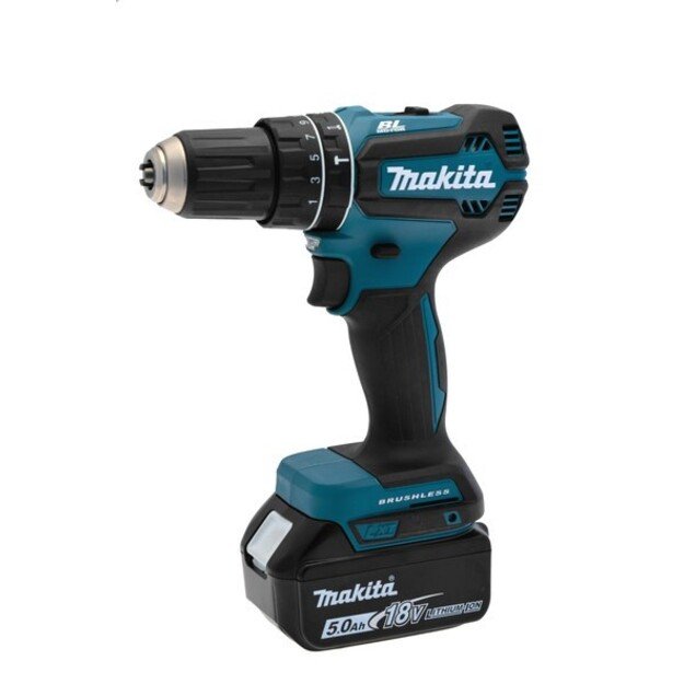 Makita DHP485RTJ drill 28500 RPM Keyless 1.5 kg Black, Blue