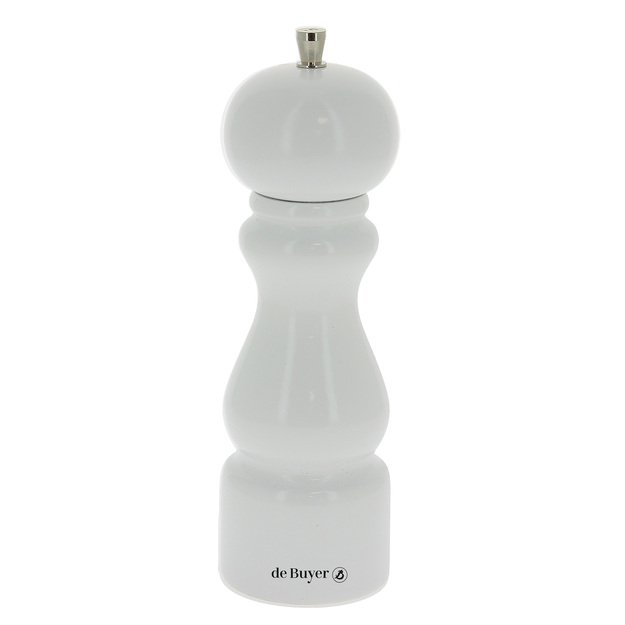 Pepper grinder, 20 cm, white lacquered, Rumba