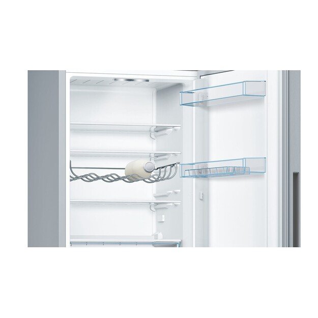 Bosch Serie 4 KGV33VLEA fridge-freezer Freestanding 289 L E Stainless steel 3