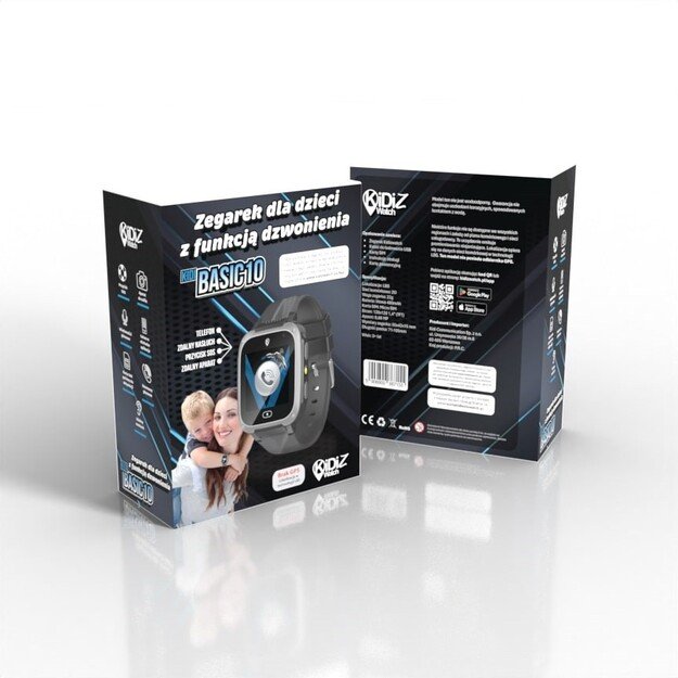 Smartwatch dla dziecka KiDiZ Basic czarny 1